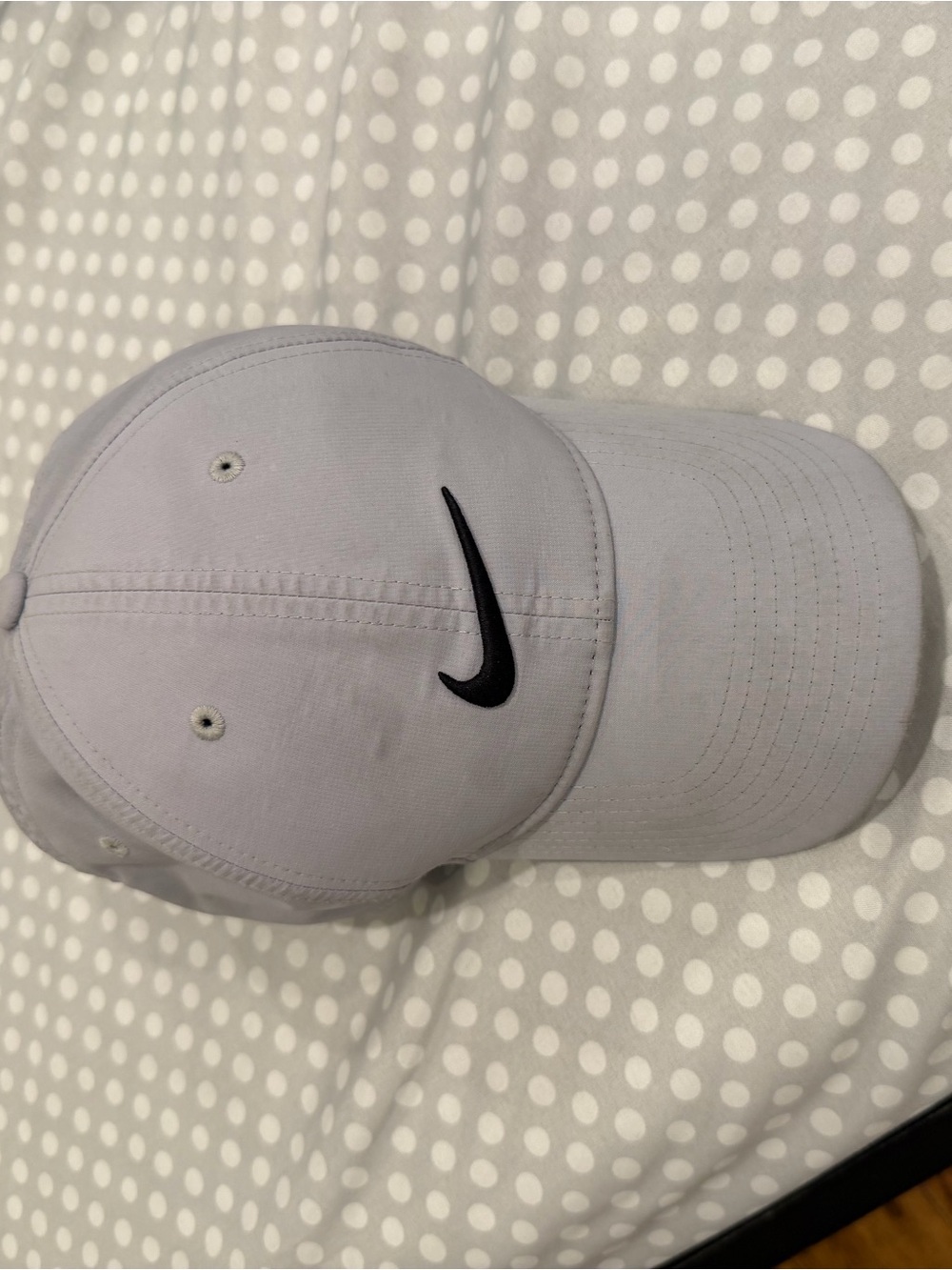 Nike Light Gray Baseball Cap with Black Swoosh